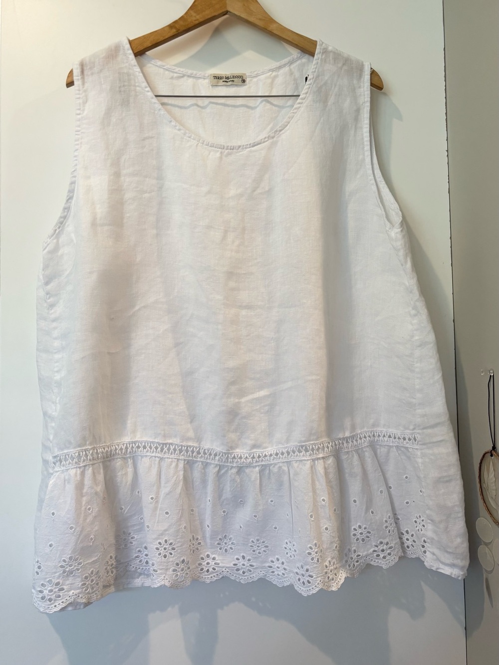 Terzo Millennio linen tank top size 1X as new condition!